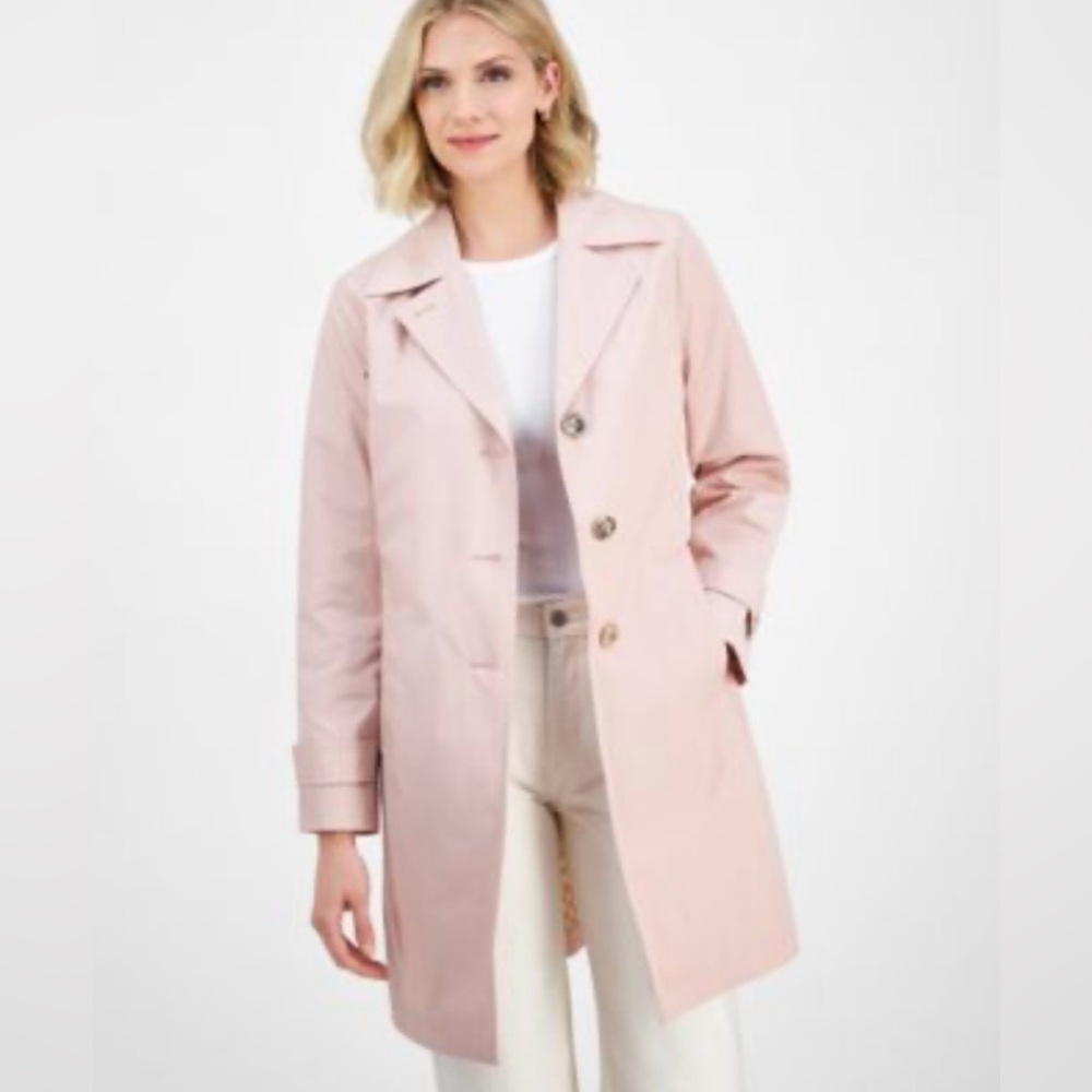 MICHAEL Michael Kors Soft Pink Single-Breasted Trench Coat